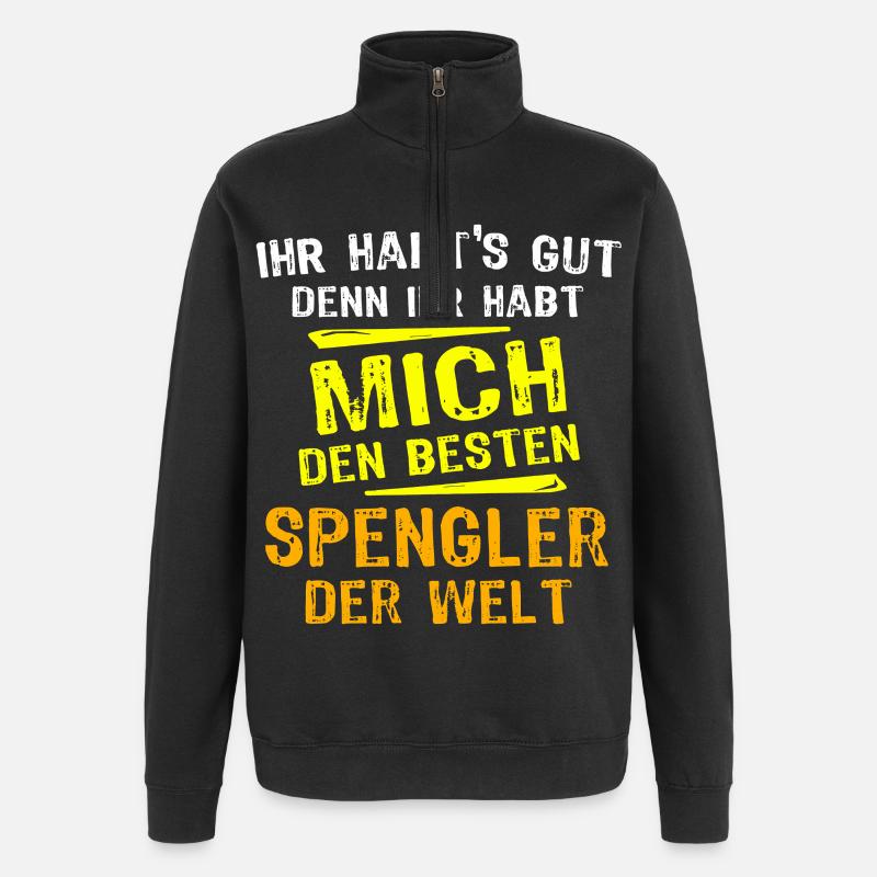 Spengler Geschenk - Quarter-Zip-Sweatshirt - Schwarz
