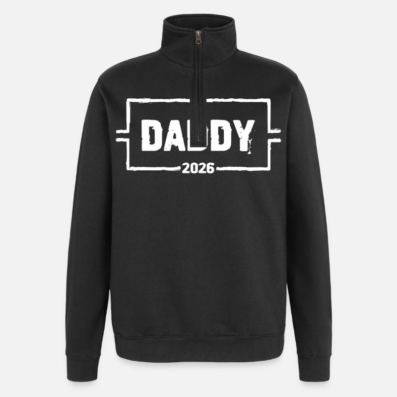 DADDY 2026 Proud Dad-to-be - Quarter-Zip Sweatshirt - black