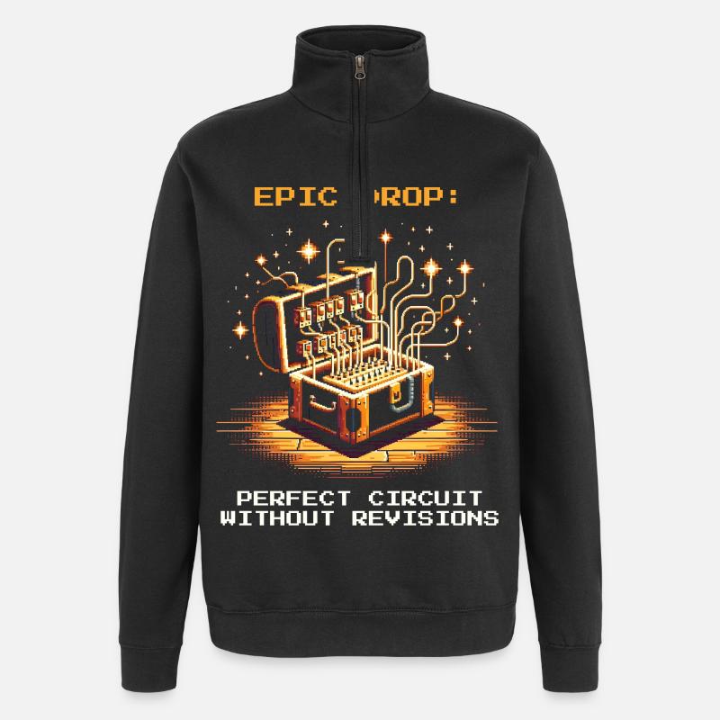 Perfekter Schaltplan | Verdrahtung Profi - Quarter-Zip-Sweatshirt - Schwarz