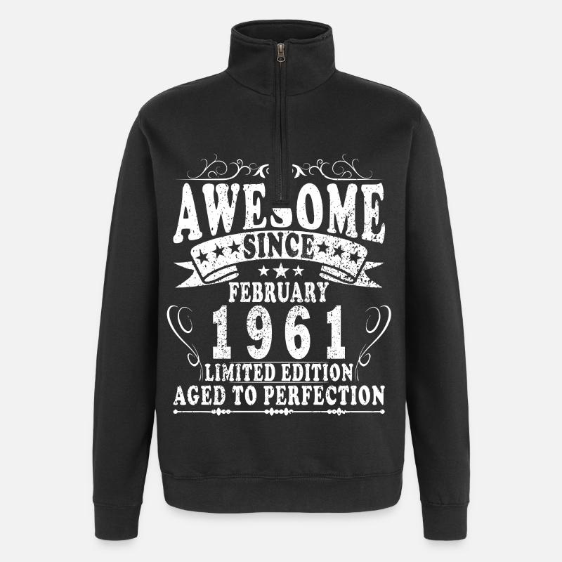 Février 1961 Jubilé 1961 Légendes Février - Sweat à zip 1/4 - noir