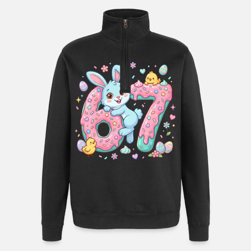 67 Easter - Quarter-Zip Sweatshirt - black