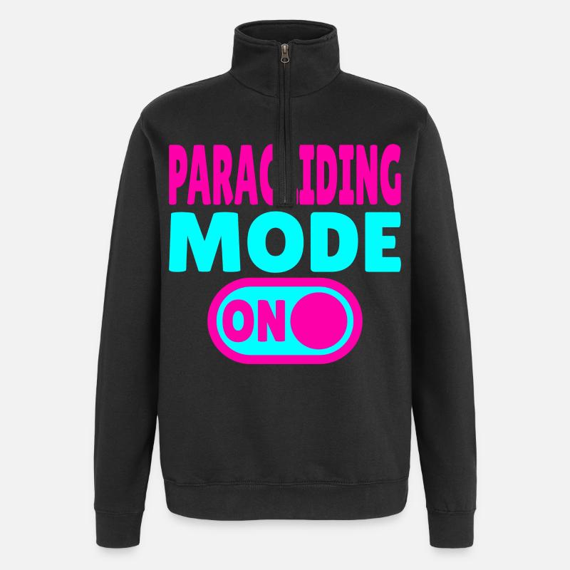 Mode parapente ACTIVÉ – Parapente Liberté - Sweat à zip 1/4 - noir