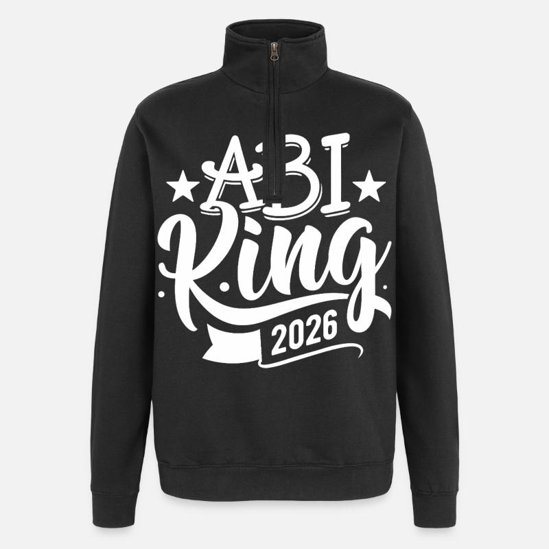 Abi King 2026 - Abitur - Spruch - Sweat à zip 1/4 - noir
