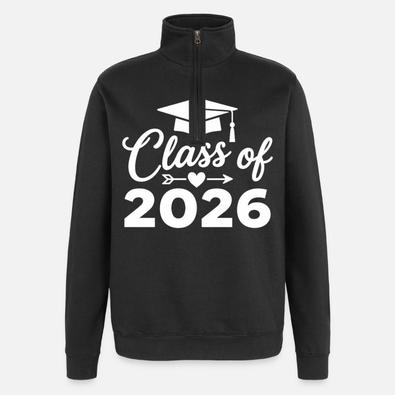 CLASS OF 2026 Absolventen Abschluss Studium - Quarter-Zip-Sweatshirt - Schwarz