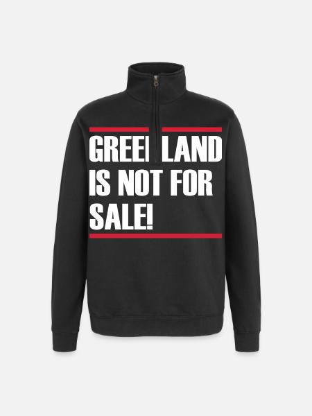 Greenland Is Not For Sale - Quarter-Zip Sweatshirt - black