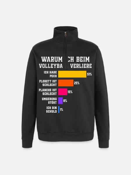 Why I lose at fencing Fencing - Quarter-Zip Sweatshirt - black