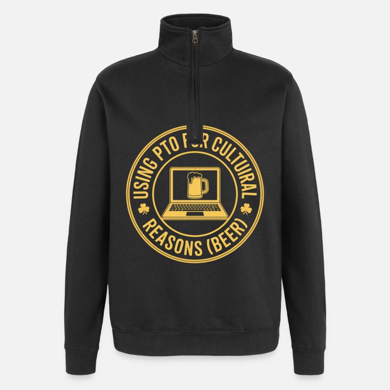 La Saint-Patrick - Sweat à zip 1/4 - noir