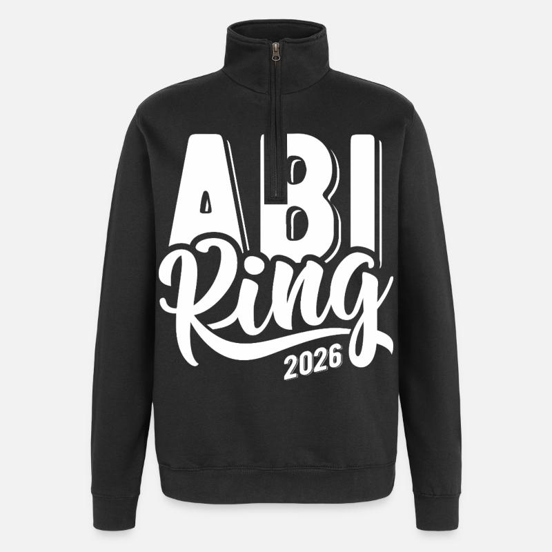 Abi King 2026 - Abitur - Spruch - Quarter-Zip Sweatshirt - black