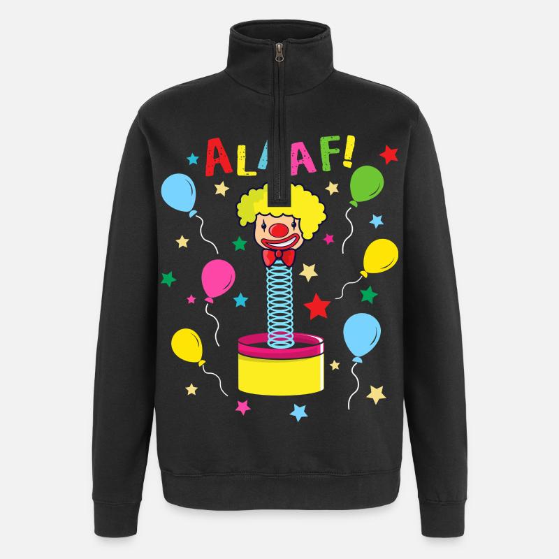 Clown du carnaval d’Alaaf Cologne - Sweat à zip 1/4 - noir