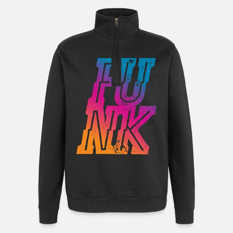 Funk - Sweatshirt med 1/4 lynlås - sort