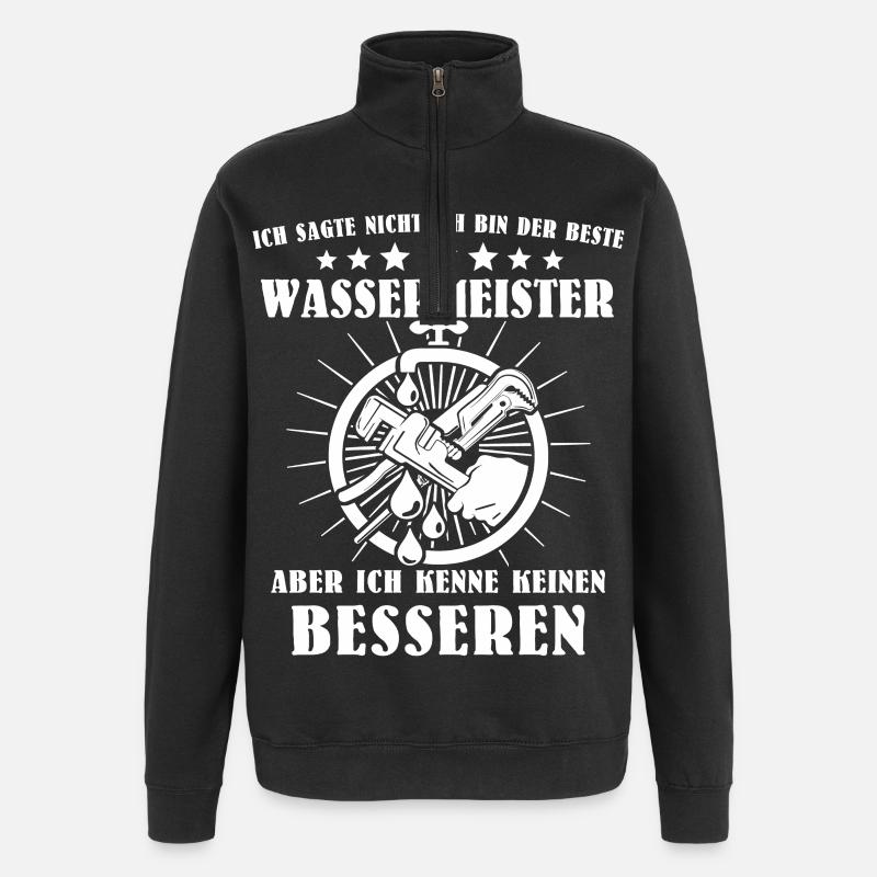Water Master Sayings - Quarter-Zip Sweatshirt - black