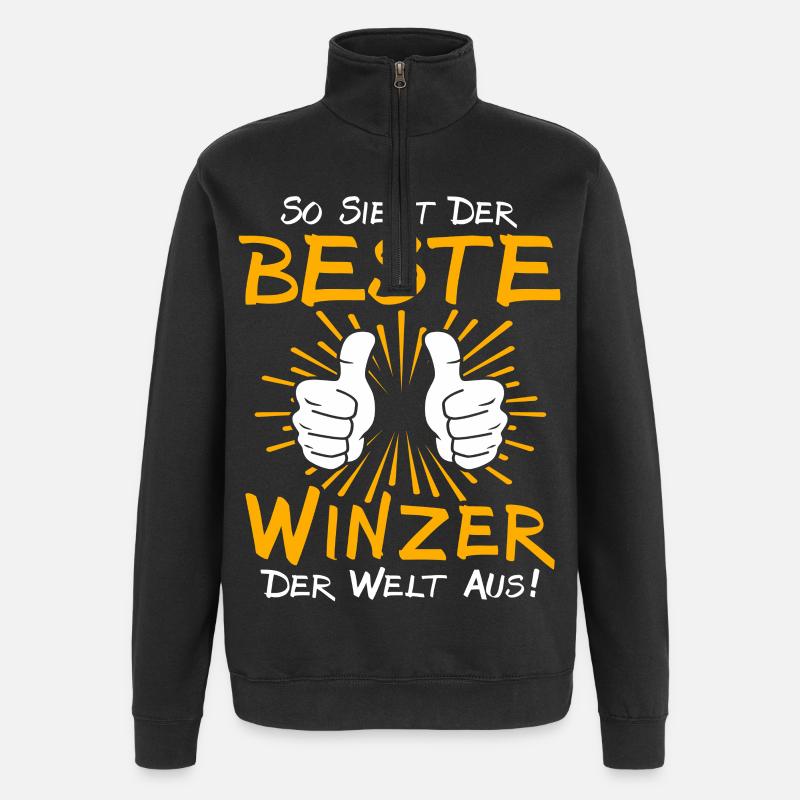 Winemaker Gift Idea - Quarter-Zip Sweatshirt - black