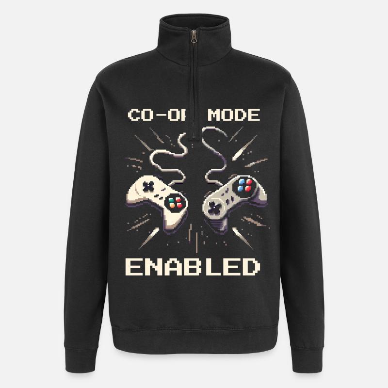 Co-Op Modus aktiv | Teamarbeit Sozialarbeit - Quarter-Zip-Sweatshirt - Schwarz