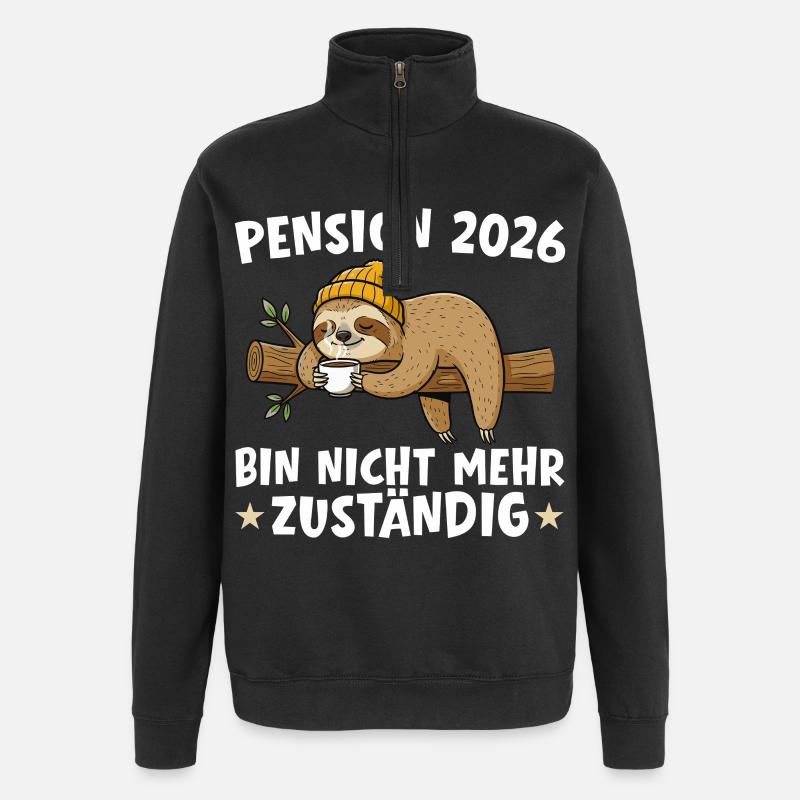 Pension 2026 Paresse Non responsable - Sweat à zip 1/4 - noir