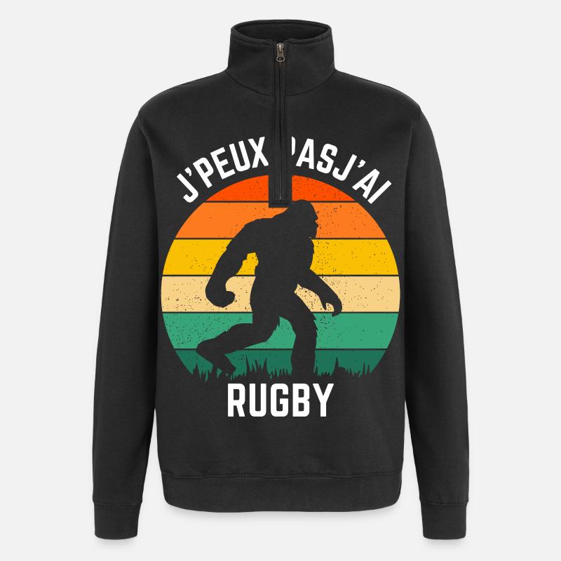 Sasquatch Rugby Retro Soleil - Sweat à zip 1/4 - noir