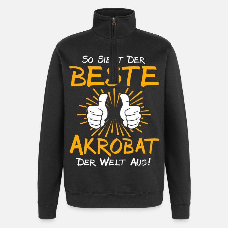 Idée de cadeau pour l’acrobate - Sweat à zip 1/4 - noir