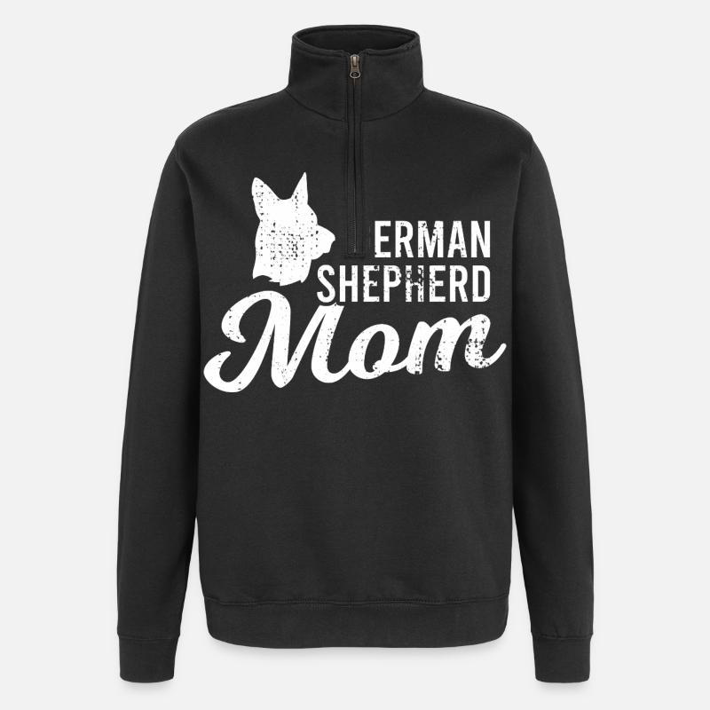 German Shepherd Mom - Quarter-Zip Sweatshirt - black