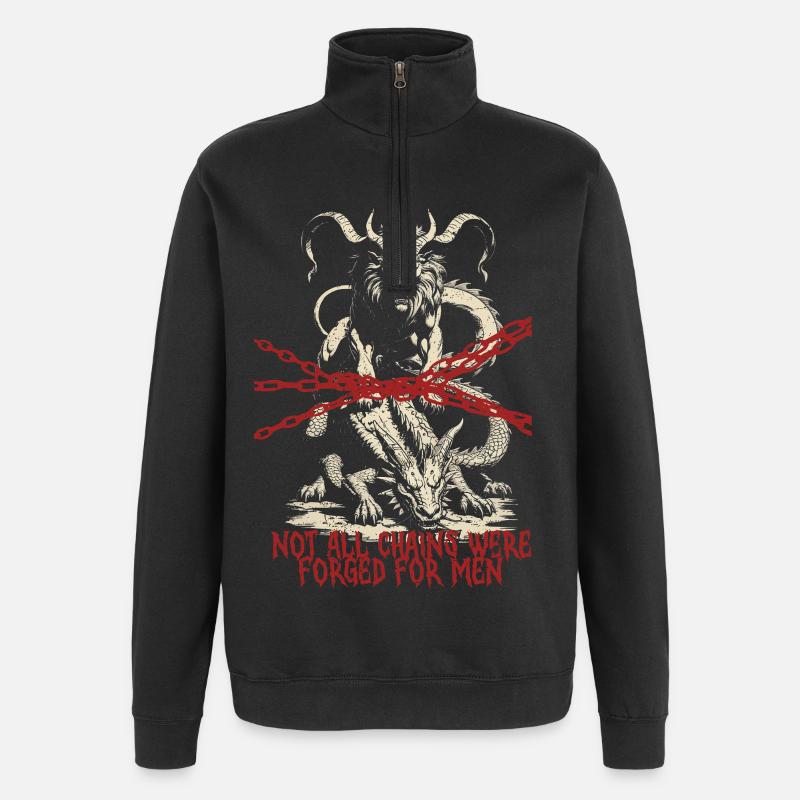 Chimera Creature Mythological Creatures - Quarter-Zip Sweatshirt - black