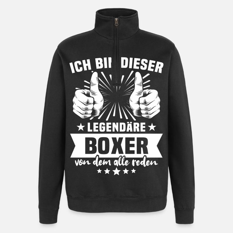 Boxer Legende - Quarter-Zip-Sweatshirt - Schwarz