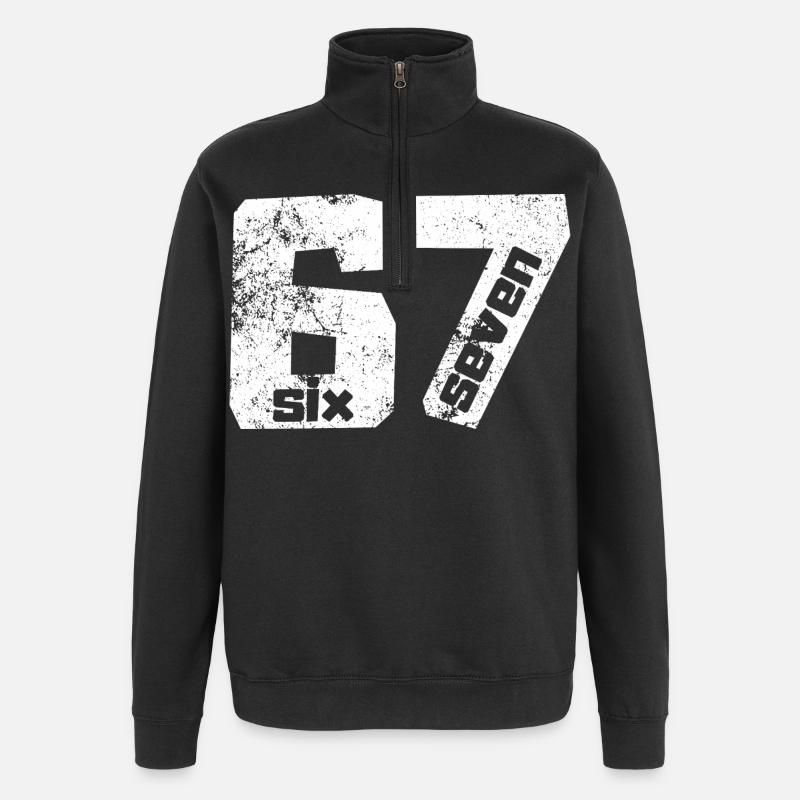 67 Six Sept - Sweat à zip 1/4 - noir