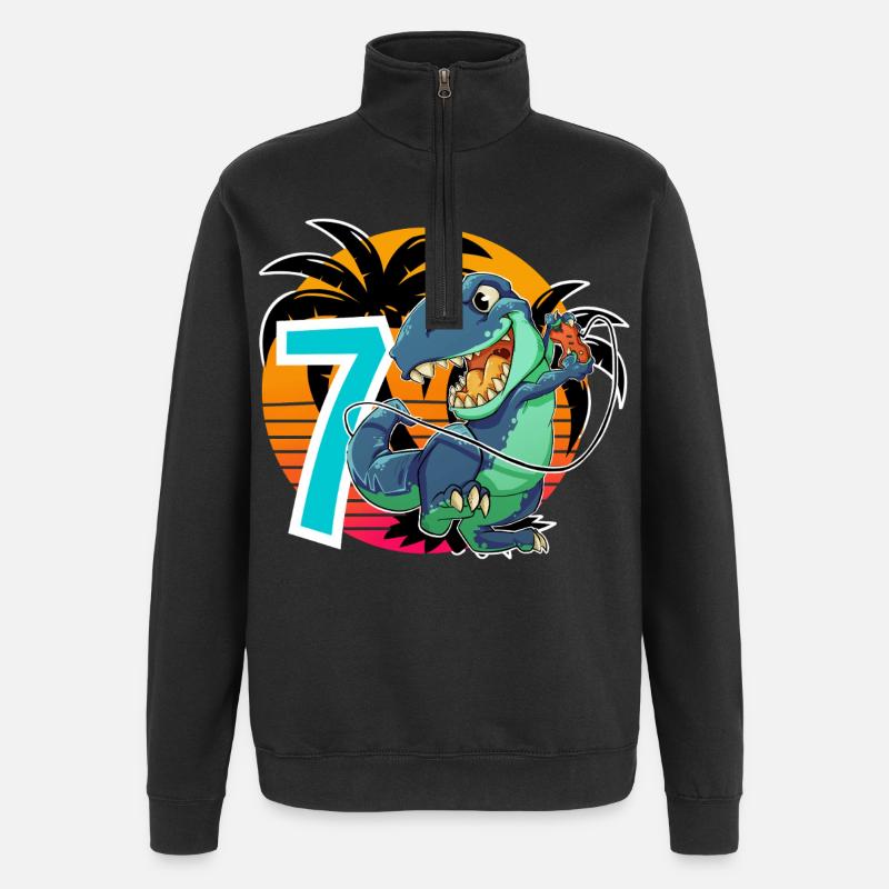 7T Rex Gaming - Sweat à zip 1/4 - noir