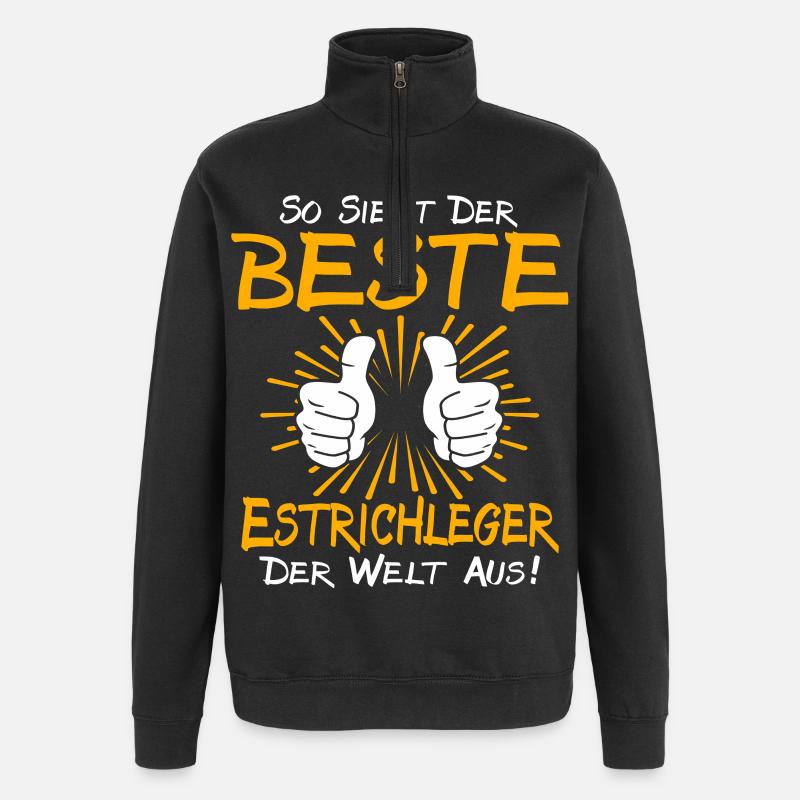 Estrichleger Geschenkidee - Quarter-Zip-Sweatshirt - Schwarz