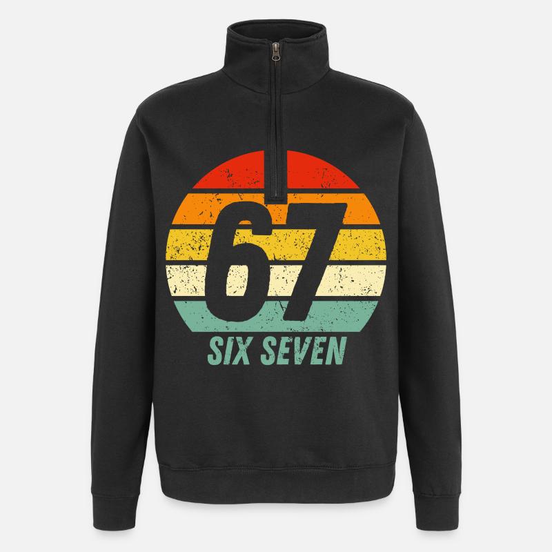 67 Six Sept - Sweat à zip 1/4 - noir