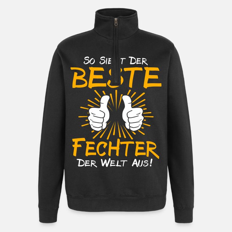 Fechter Geschenkidee - Quarter-Zip-Sweatshirt - Schwarz