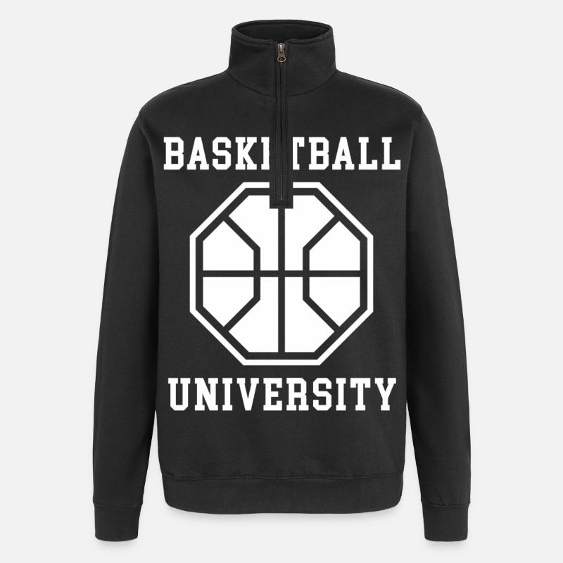Emblème de l’Université de basketball - Sweat à zip 1/4 - noir