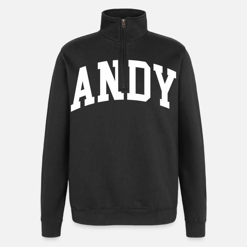 Andy - Quarter-Zip Sweatshirt - black
