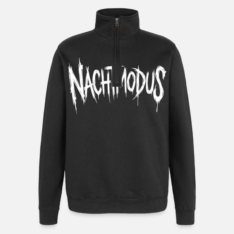 Nuit - Sweat à zip 1/4 - noir