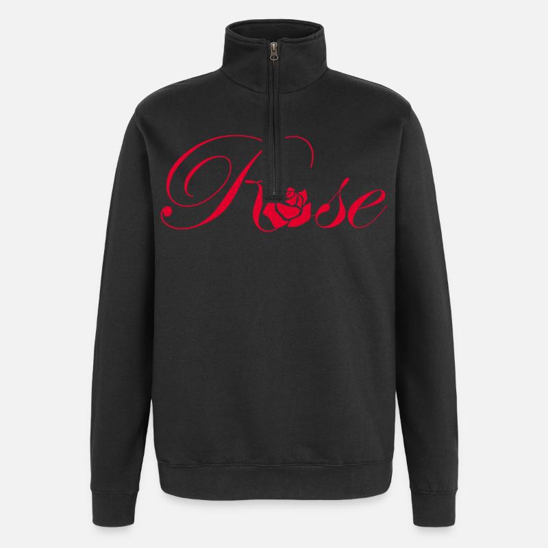 Das Wort Pink - Quarter-Zip-Sweatshirt - Schwarz