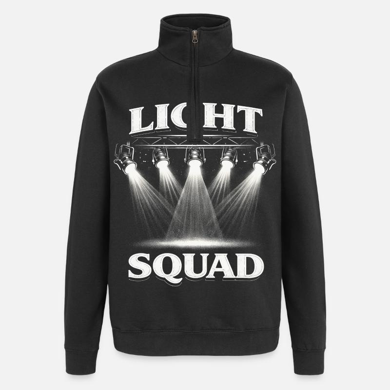 Lichttechniker Beleuchtungstechniker Light Squad - Quarter-Zip-Sweatshirt - Schwarz