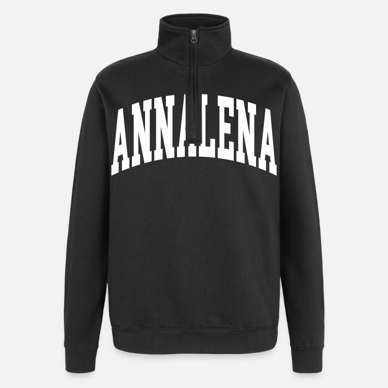 ANNALENA - Quarter-Zip Sweatshirt - black