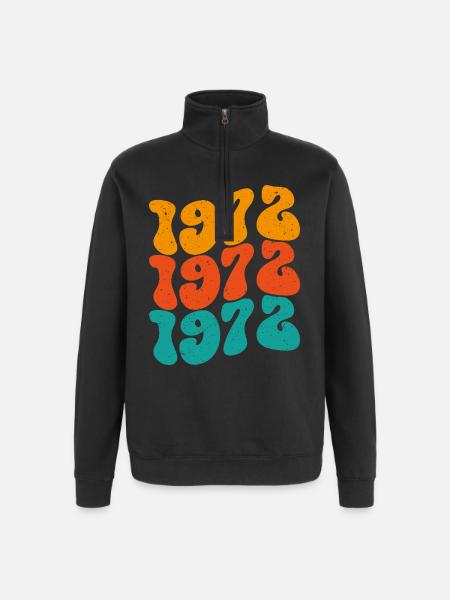 Millésime 1972 - Sweat à zip 1/4 - noir