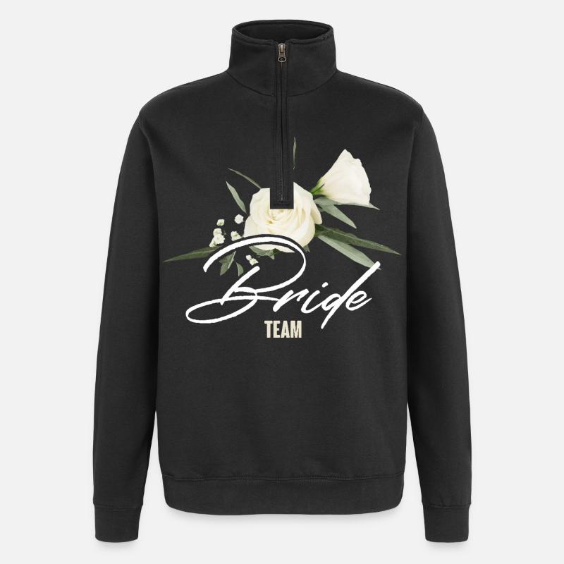 Team Bride - Quarter-Zip Sweatshirt - black