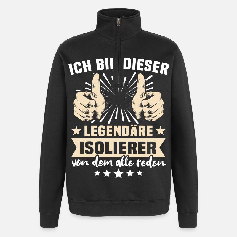 Dictons sur les isolateurs - Sweat à zip 1/4 - noir