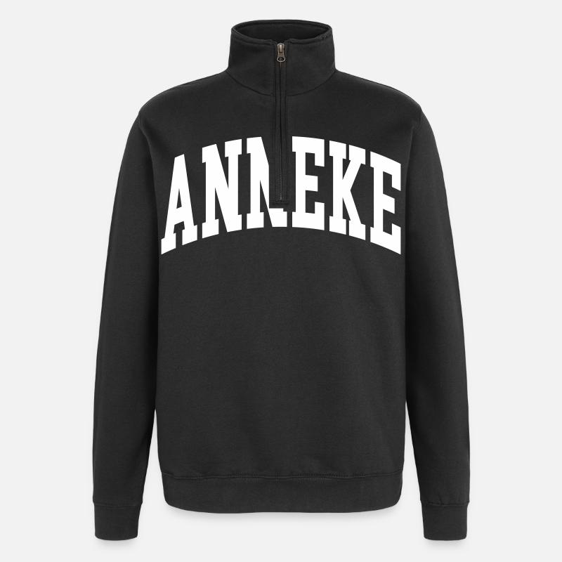 Anneke - Sweat à zip 1/4 - noir