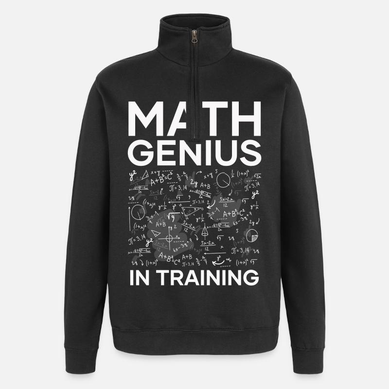 Math Genius in Training - Quarter-Zip Sweatshirt - black