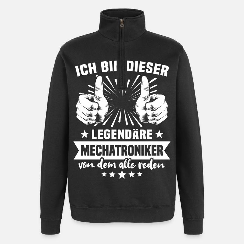 Mechatroniker Legende - Quarter-Zip-Sweatshirt - Schwarz