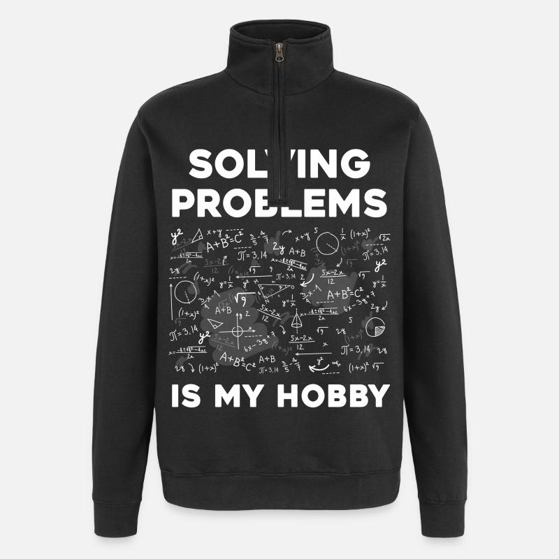 Solving puzzles is my hobby - Quarter-Zip Sweatshirt - black