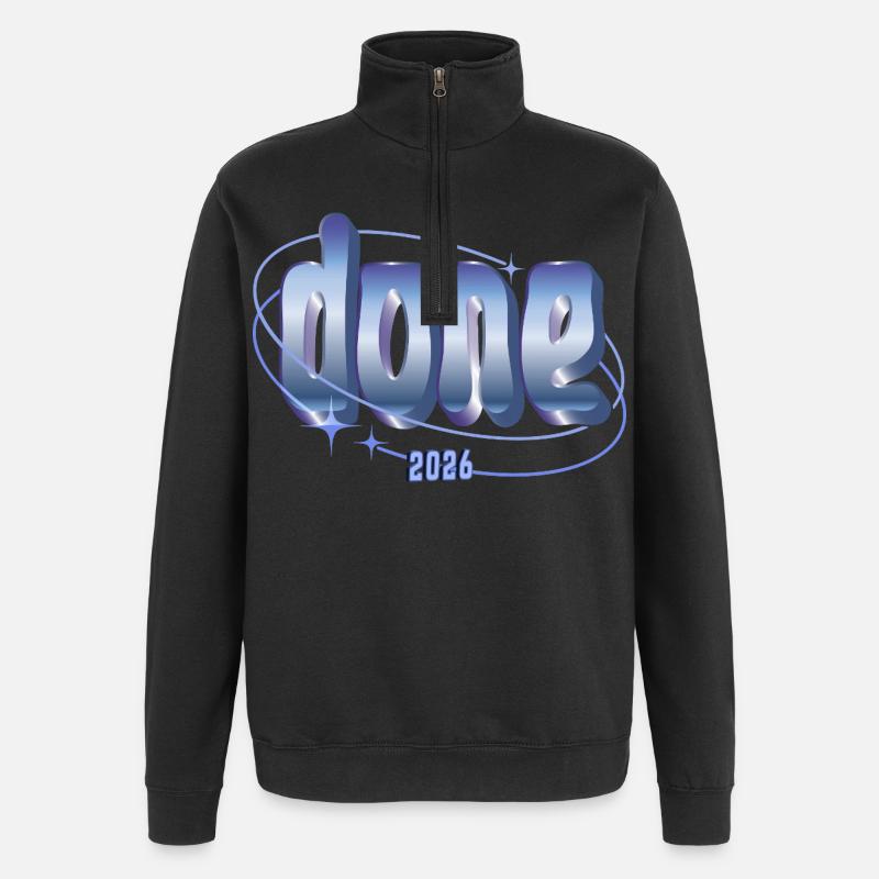 Conception orbitale 2026 réalisée - Sweat à zip 1/4 - noir