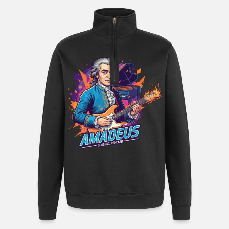 Temps d’Amadeus - Sweat à zip 1/4 - noir