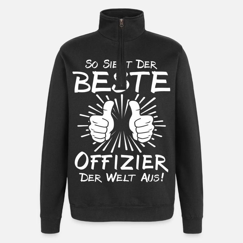 Bester Offizier - Quarter-Zip-Sweatshirt - Schwarz