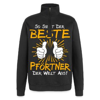 Gatekeeper Gift Idea - Quarter-Zip Sweatshirt - black - Front - AI Model Female 172 light (172cm) & AI Model Male 178 dark (178cm)