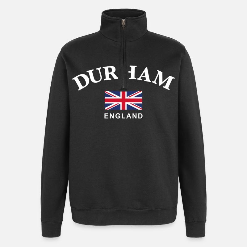 Durham, Angleterre - Sweat à zip 1/4 - noir