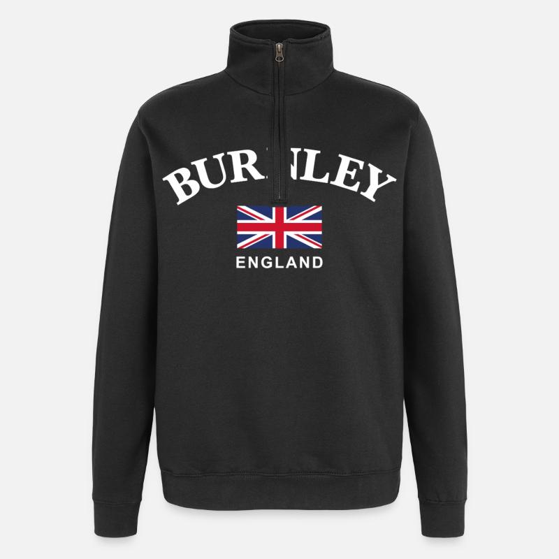 Burnley, Angleterre - Sweat à zip 1/4 - noir