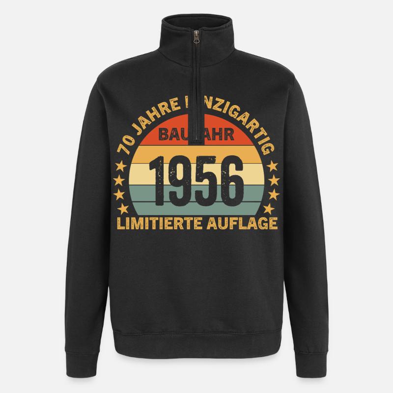 56 ANS D’ÉDITION LIMITÉE UNIQUE - Sweat à zip 1/4 - noir