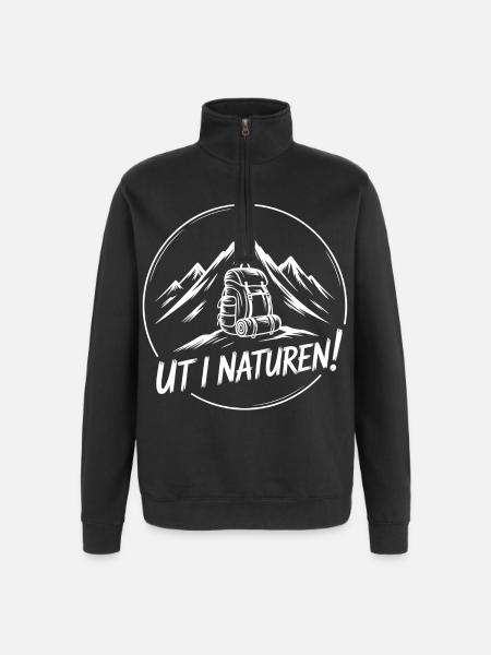 Adventure Backpacking Hiking - Quarter-Zip Sweatshirt - black