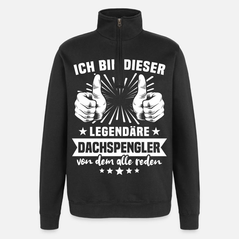 Dachspengler Legende - Quarter-Zip-Sweatshirt - Schwarz